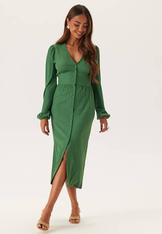 Structure Button Midi Dress