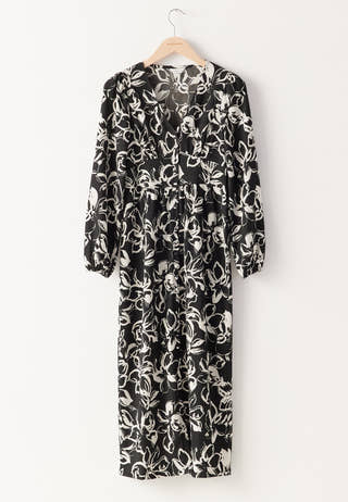 Structure Button Midi Dress