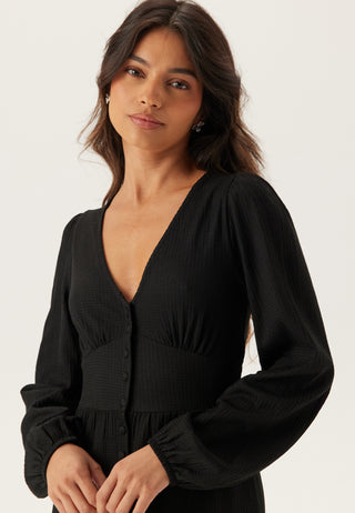 Structure Button Midi Dress