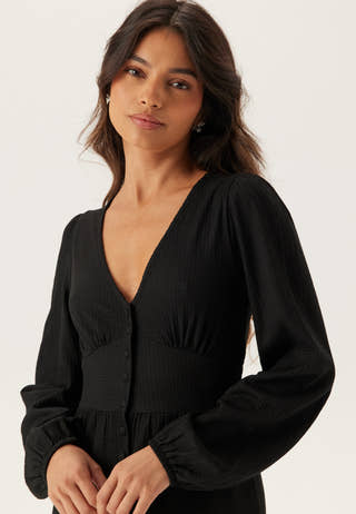 Structure Button Midi Dress