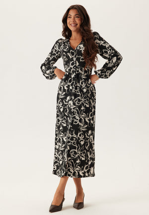 Structure Button Midi Dress