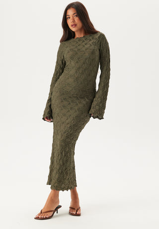 Structure Long Sleeve Midi Dress