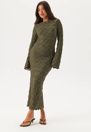 Structure Long Sleeve Midi Dress