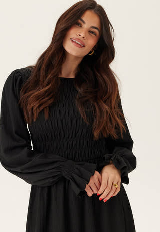 Structure Long Sleeve Midi Dress