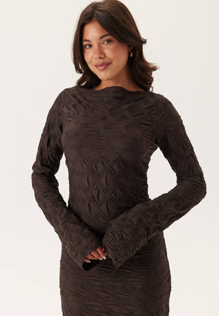 Structure Long Sleeve Midi Dress