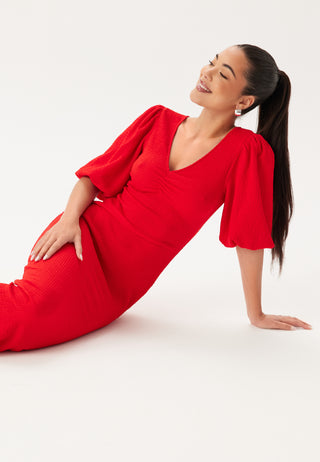 Structure Puff Sleeve Dress