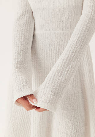 Structured V-neck Skater Dress