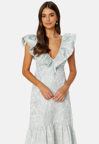 Summer Luxe Flounce Midi Dress