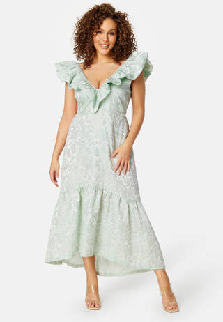 Summer Luxe Flounce Midi Dress