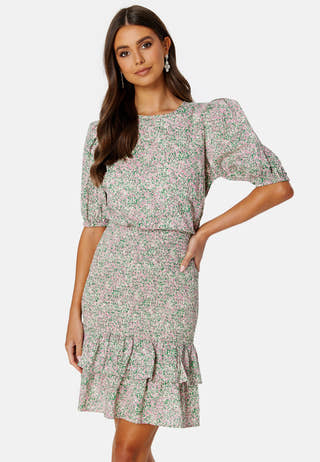 Bubbleroom – Summer Luxe Patterned Smock Dress – campaign-outlet – Pink / Floral / Multi Bubbleroom – Summer Luxe Patterned Smock Dress – campaign-outlet – Pink / Floral / Multi