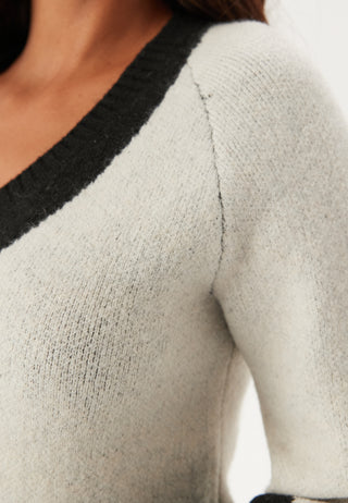 V-neck Knitted Midi Dress