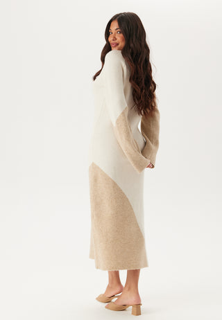 V-neck Knitted Midi Dress