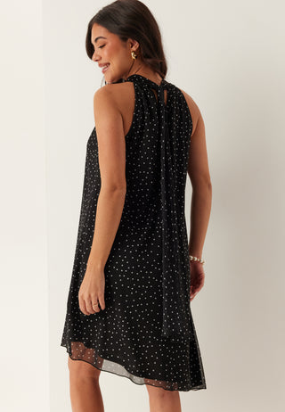 Tie Reversible Short Mesh Dress