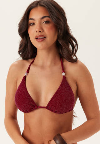 Triangle Glittery Bikini Top