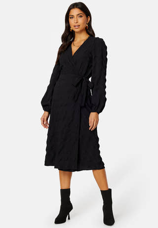 Triniti midi wrap dress