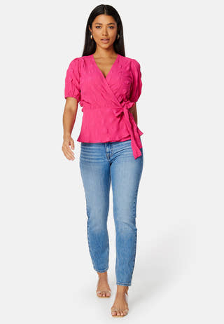 Triniti ss wrap blouse