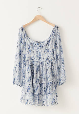 Twist Detail Flounce Dress