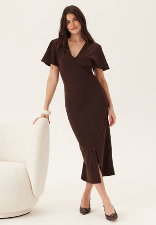 V-Neck Butterfly Sleeve Dress