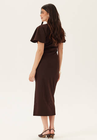 V-Neck Butterfly Sleeve Dress