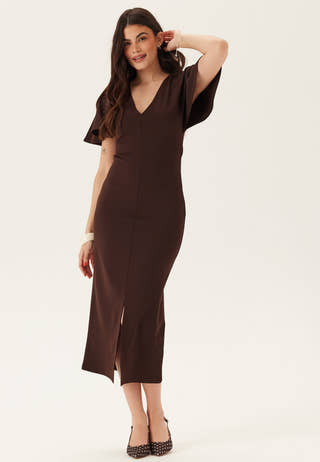 V-Neck Butterfly Sleeve Dress