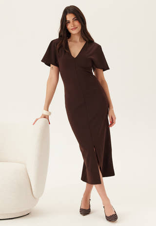 V-Neck Butterfly Sleeve Dress