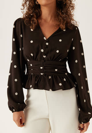 V-neck Button Blouse