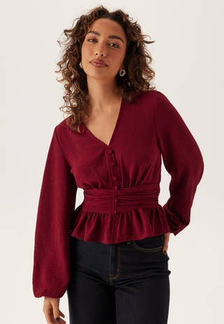 V-neck Button Blouse