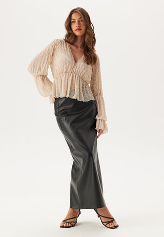 V-Neck Flounce Blouse