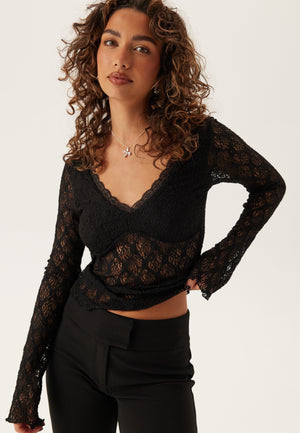 V-Neck Lace Top
