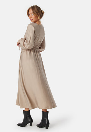 V-neck Strap L/S Dress