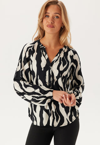 V-neck Viscose L/S Blouse