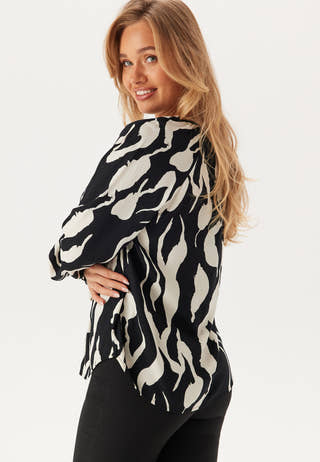 V-neck Viscose L/S Blouse