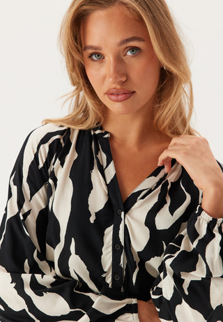 V-neck Viscose L/S Blouse