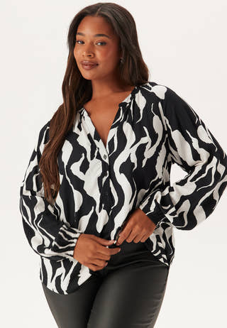 V-neck Viscose L/S Blouse