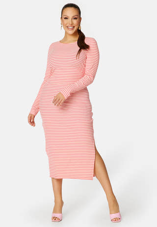 Vendela drapy striped dress