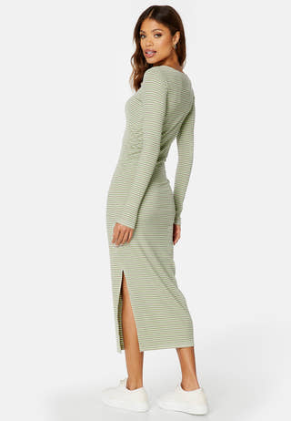 Vendela drapy striped dress