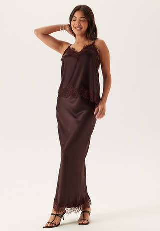 Viscose Satin Lace Skirt