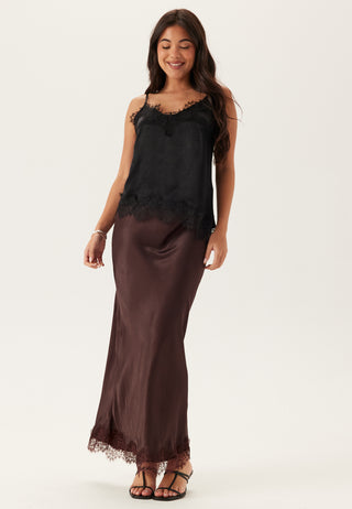 Viscose Satin Lace Skirt