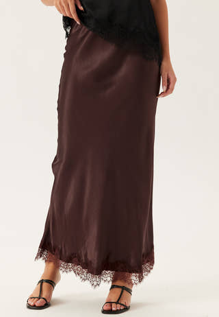 Viscose Satin Lace Skirt