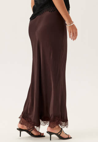 Viscose Satin Lace Skirt