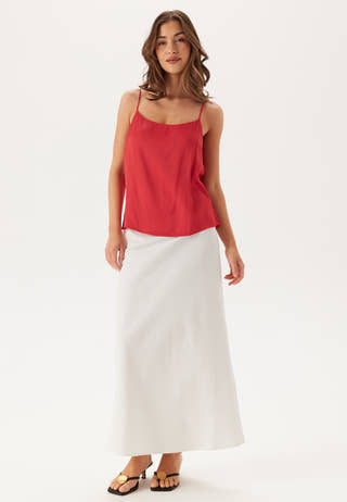 CC Viscose Satin Strap Tie Top