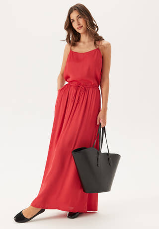 CC Viscose Satin Strap Tie Top