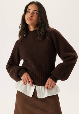 Volume Sleeve Knitted Sweater