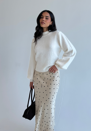 Volume Sleeve Knitted Sweater