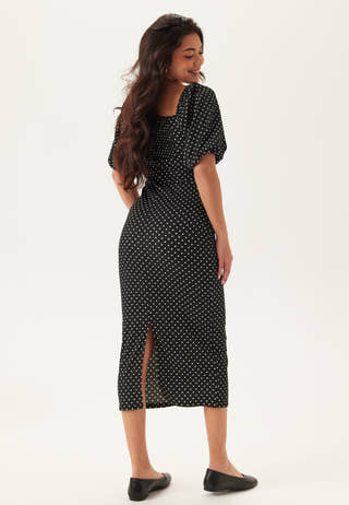 Volume Sleeve Midi Dress