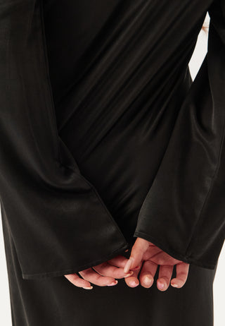 Waterfall Midi Satin Dress