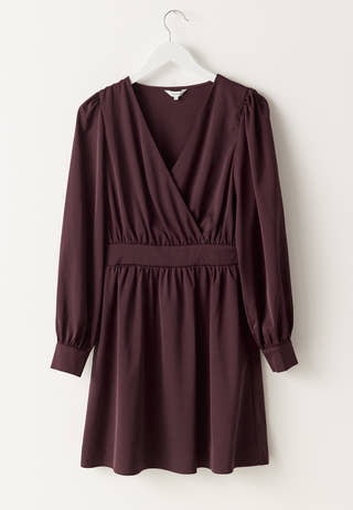 Wrap Satin Dress