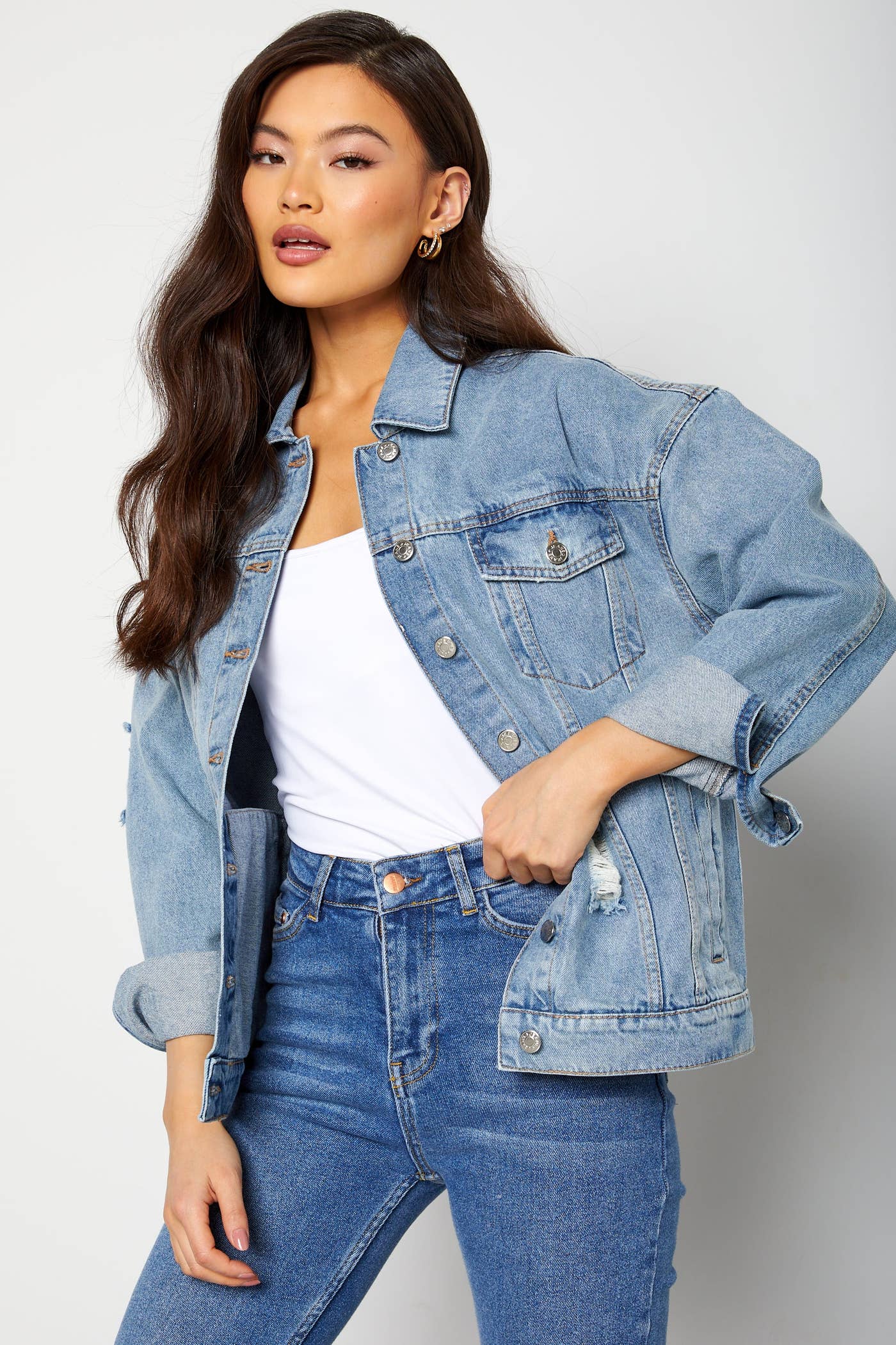 Boojayna Jacket Bubbleroom – Yana jeans jacket – Autumn jackets – Blue