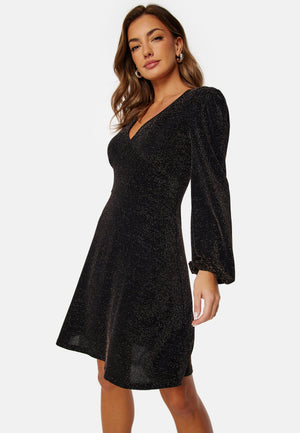 Sparkling Puff Sleeve Dress