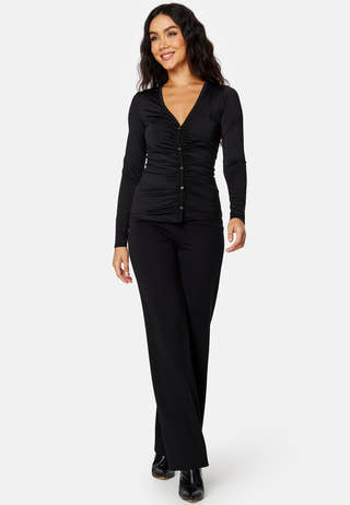 Zaria ruched button top